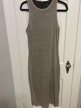 James Perse Sleeveless Midi Dress in Taupe
